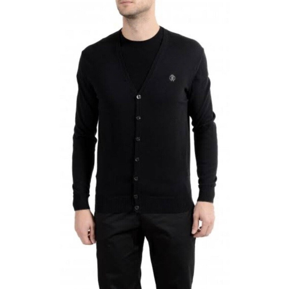 Roberto Cavalli knitted cardigan Made in Italy Cotton&Cashmere with Logo Size M